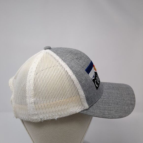 Colorado Snapback Mesh Back Trucker Hat Gray One Size Embroidered - Picture 4 of 8